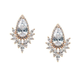 Alayah Bridal Earrings Earrings - Glamour Stud  Rose Gold  