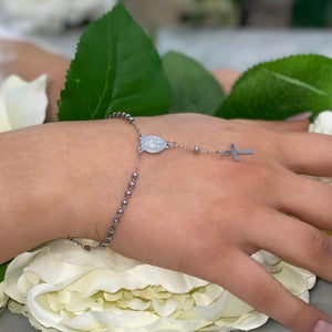 Annabelle Rosary Rosary Bracelet  silver  