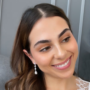 Asmara Pearl Bridal Earrings Earrings - Long Drop    