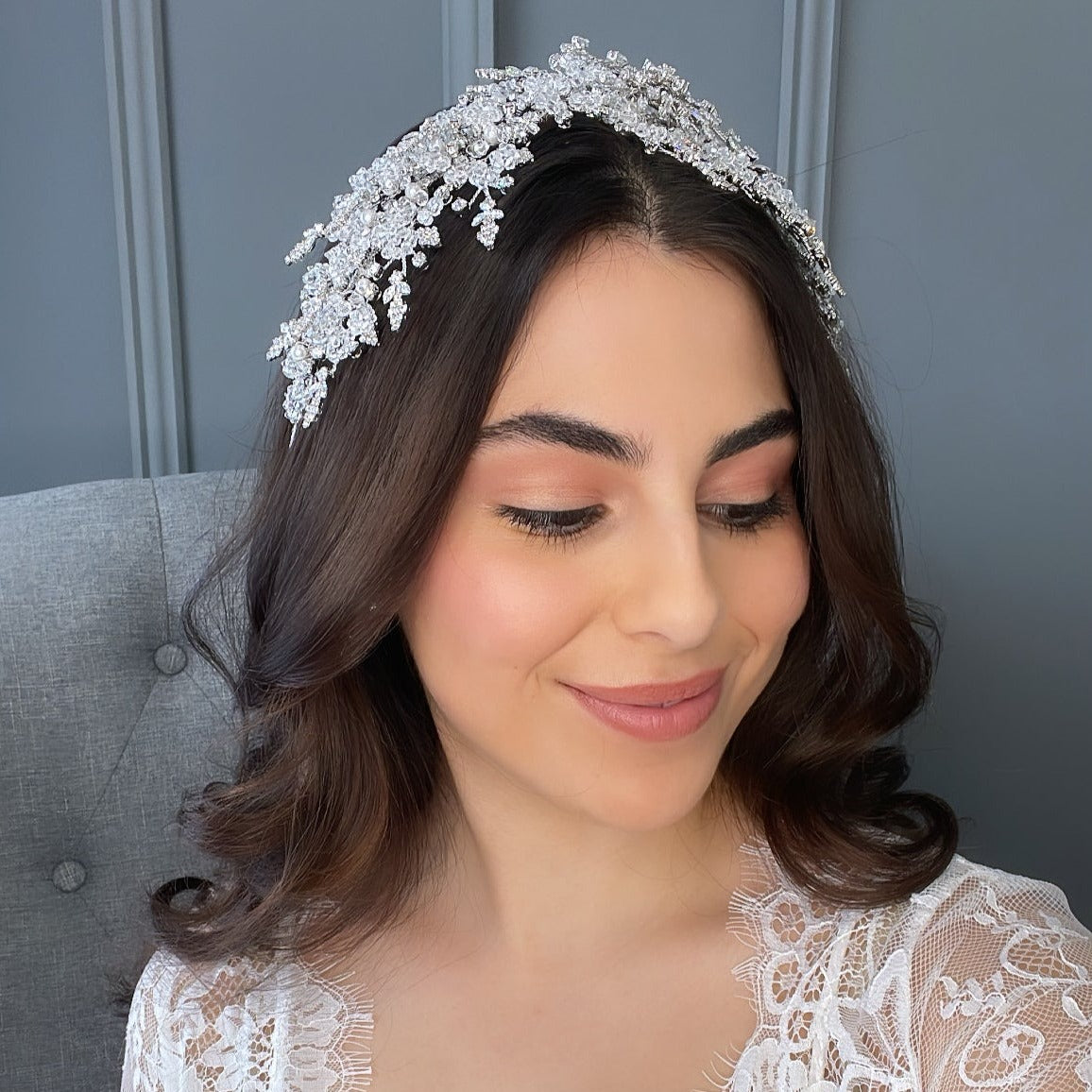 Aisha Pearl Bridal Headpiece Hair Accessories - Headpieces
