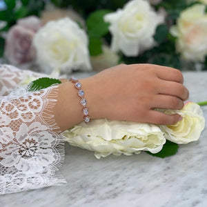 Brooke Bridal Bracelet - Rose Gold Bracelet Wedding    