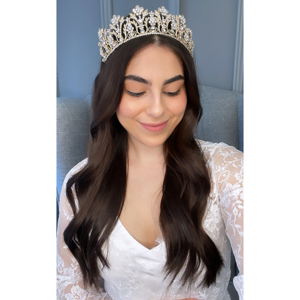 Talisa Crystal Bridal Crown Hair Accessories - Tiara &amp; Crown
