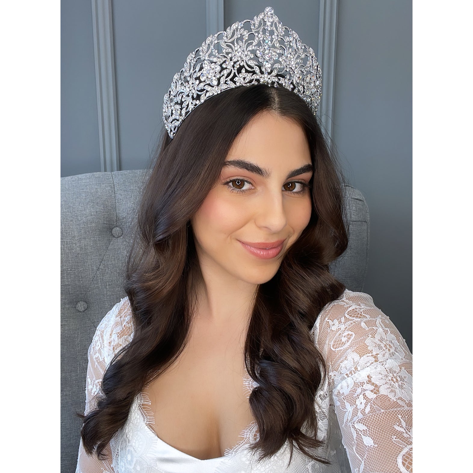 Larisse Bridal Crown Hair Accessories - Tiara & Crown    