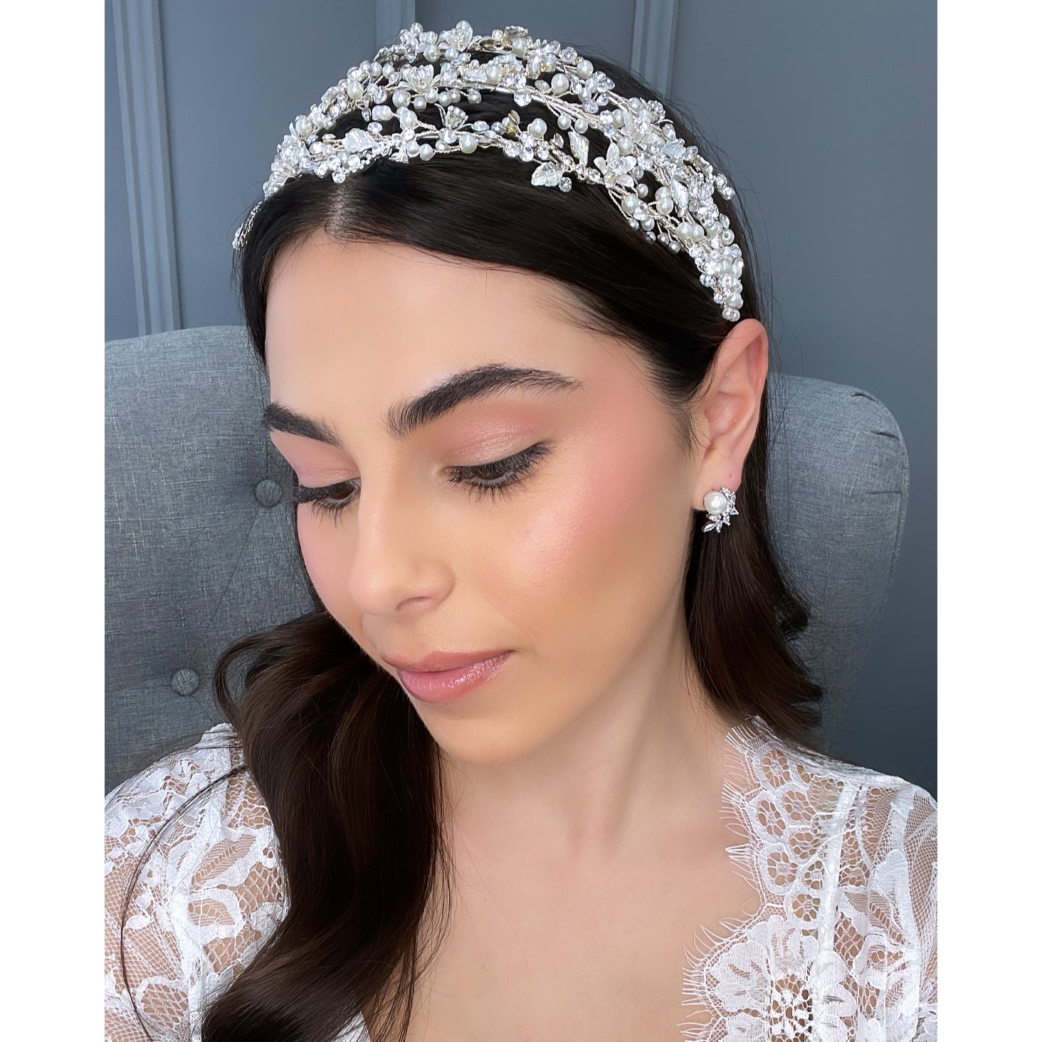 Lamia Bridal Flat Headpiece Hair Accessories - Headpieces