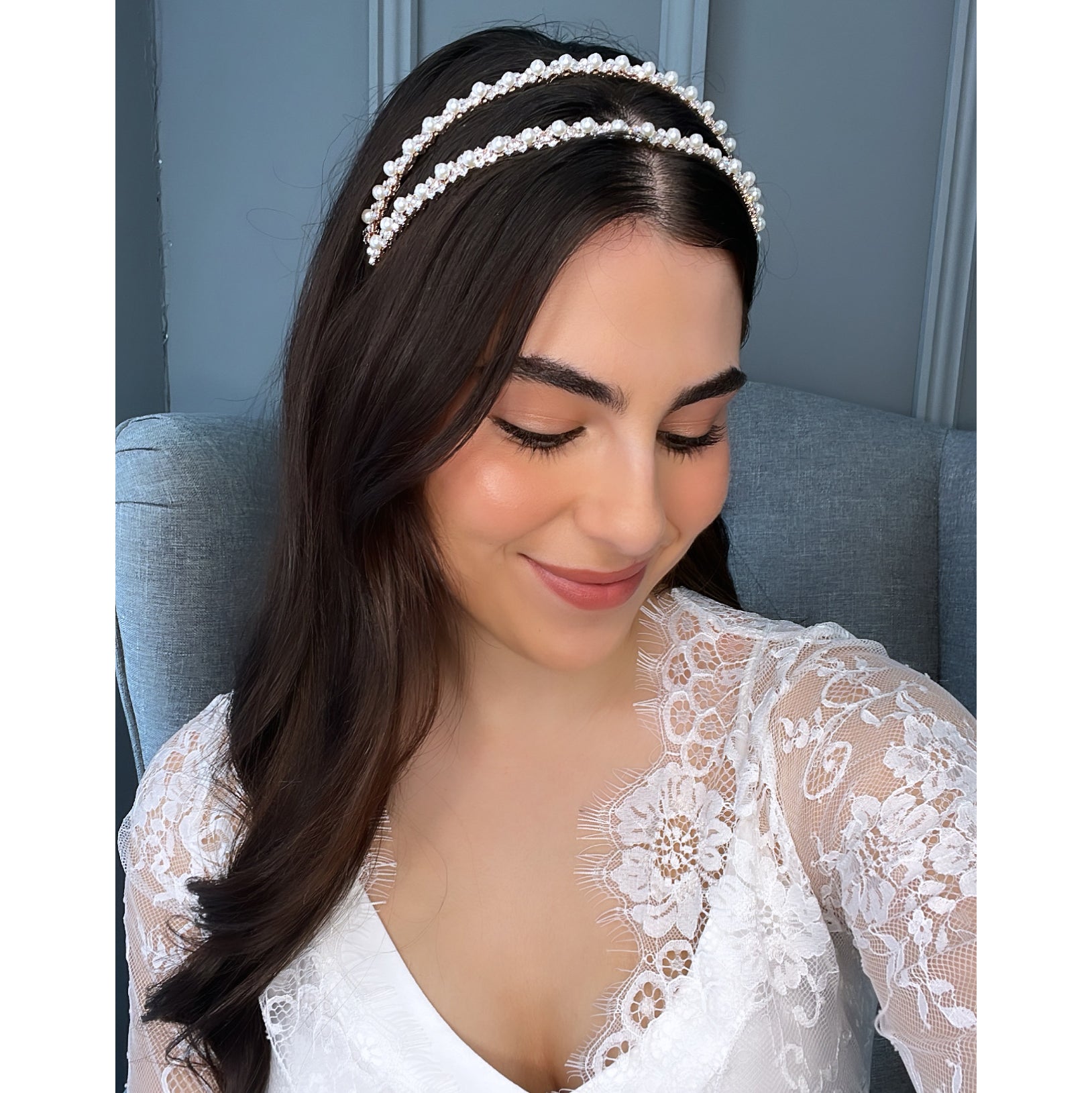 Kayla Bridal Double Headband Hair Accessories - Headbands,Tiara