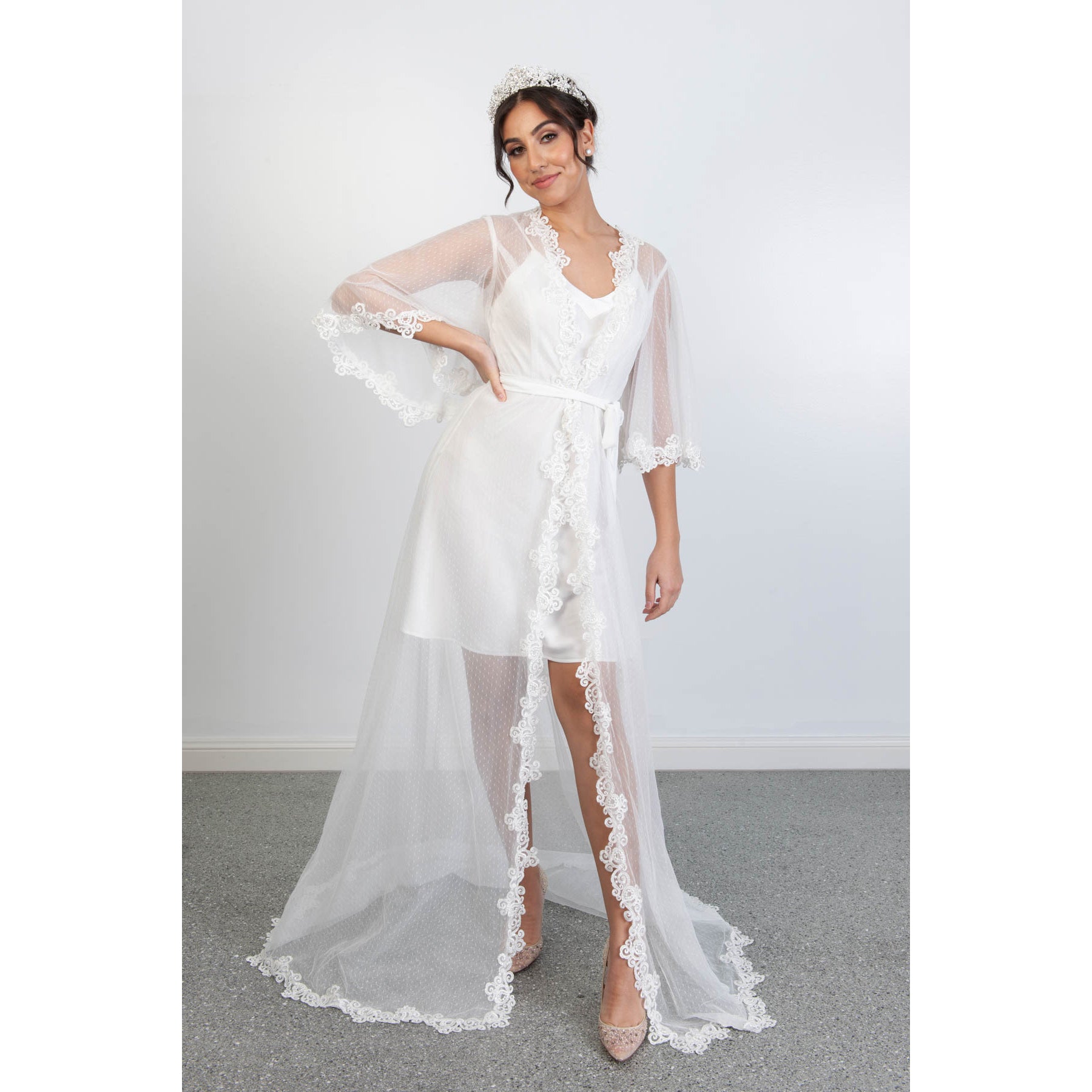 Stephanie Luxury Bridal Robe Bridal Lingerie - Robe