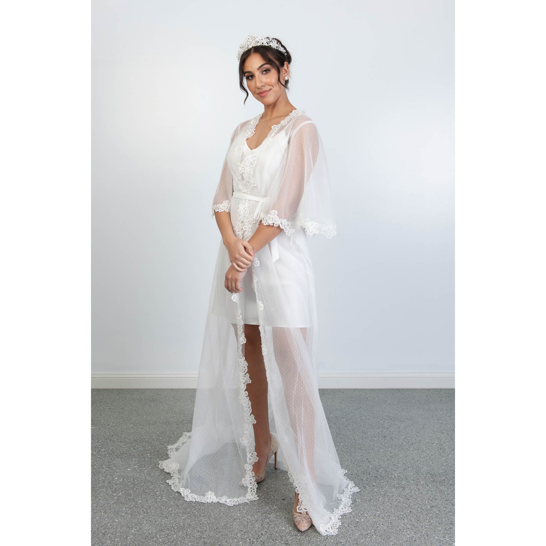 Stephanie Luxury Bridal Robe Bridal Lingerie - Robe