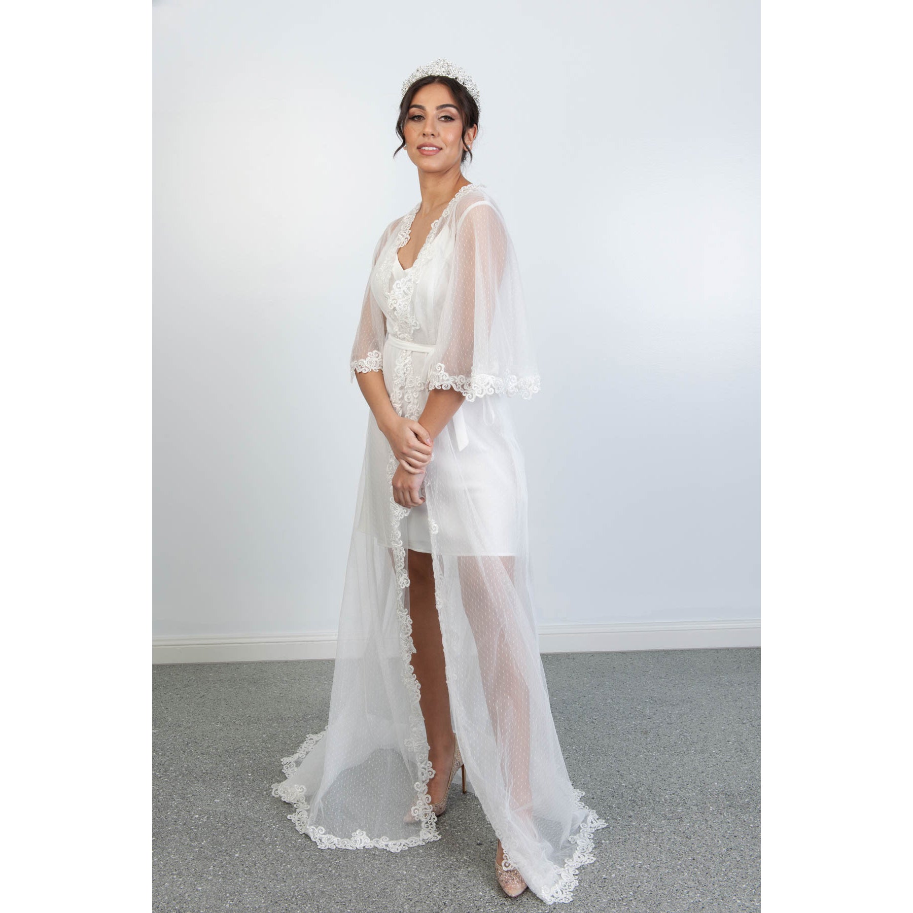 Stephanie Luxury Bridal Robe Bridal Lingerie - Robe