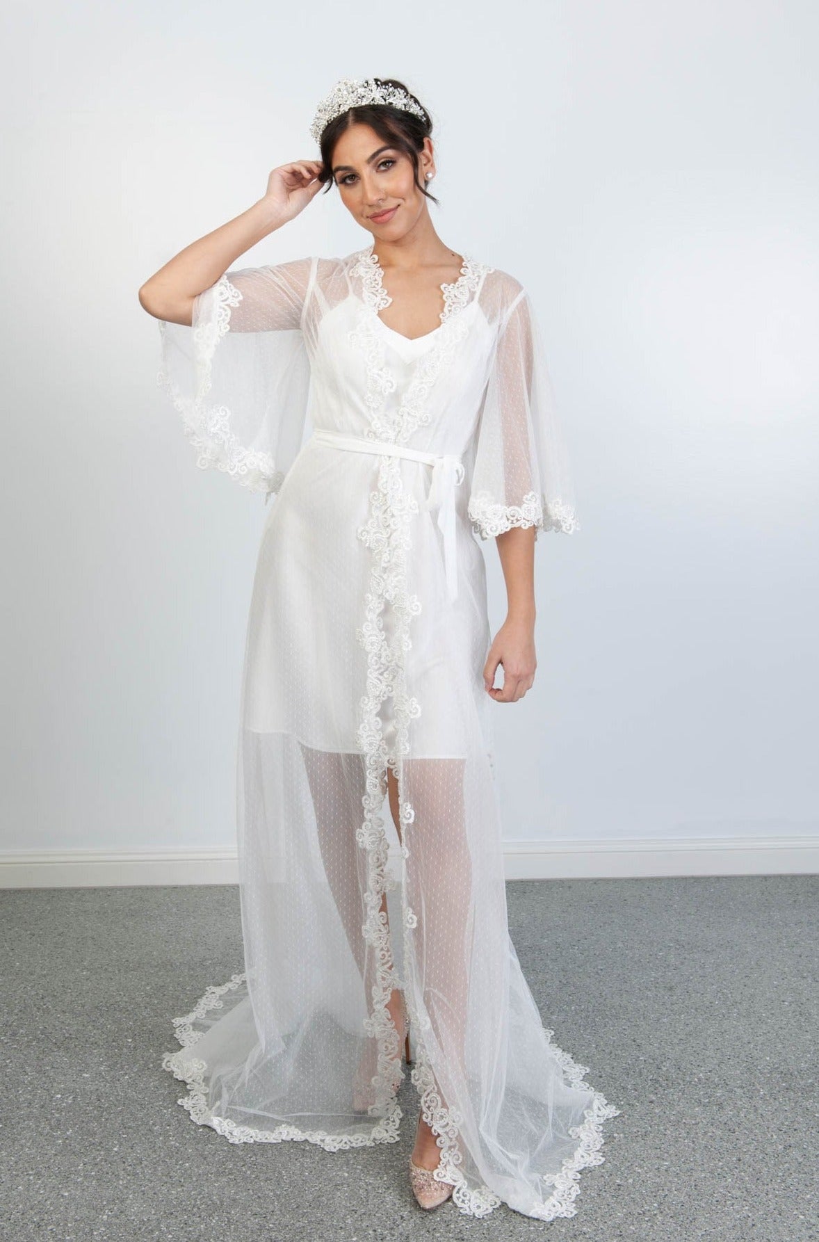 Stephanie Luxury Bridal Robe Bridal Lingerie - Robe