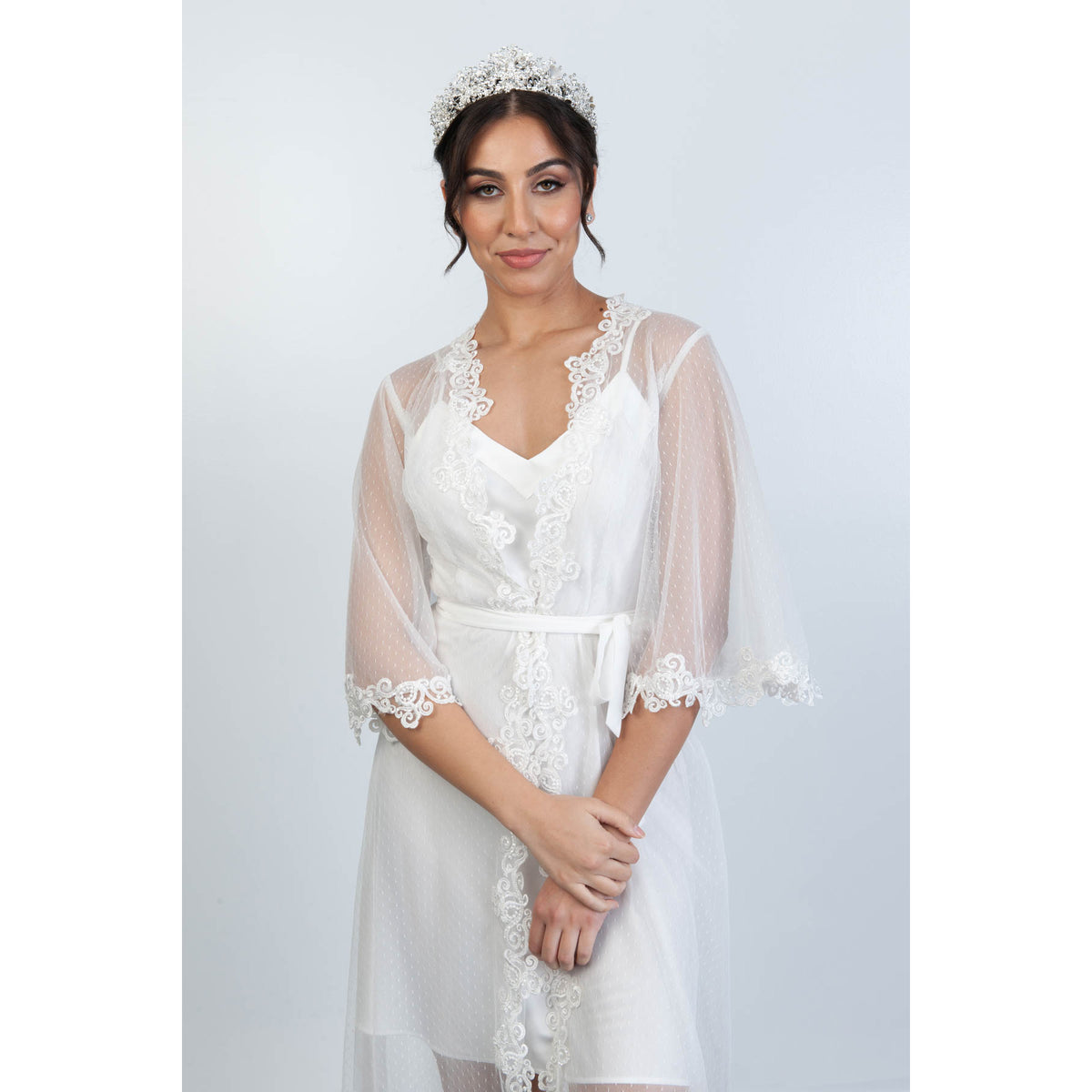 Stephanie Luxury Bridal Robe Bridal Lingerie - Robe