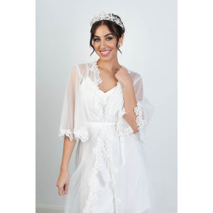 Stephanie  Luxury Bridal Robe Bridal Lingerie - Robe    