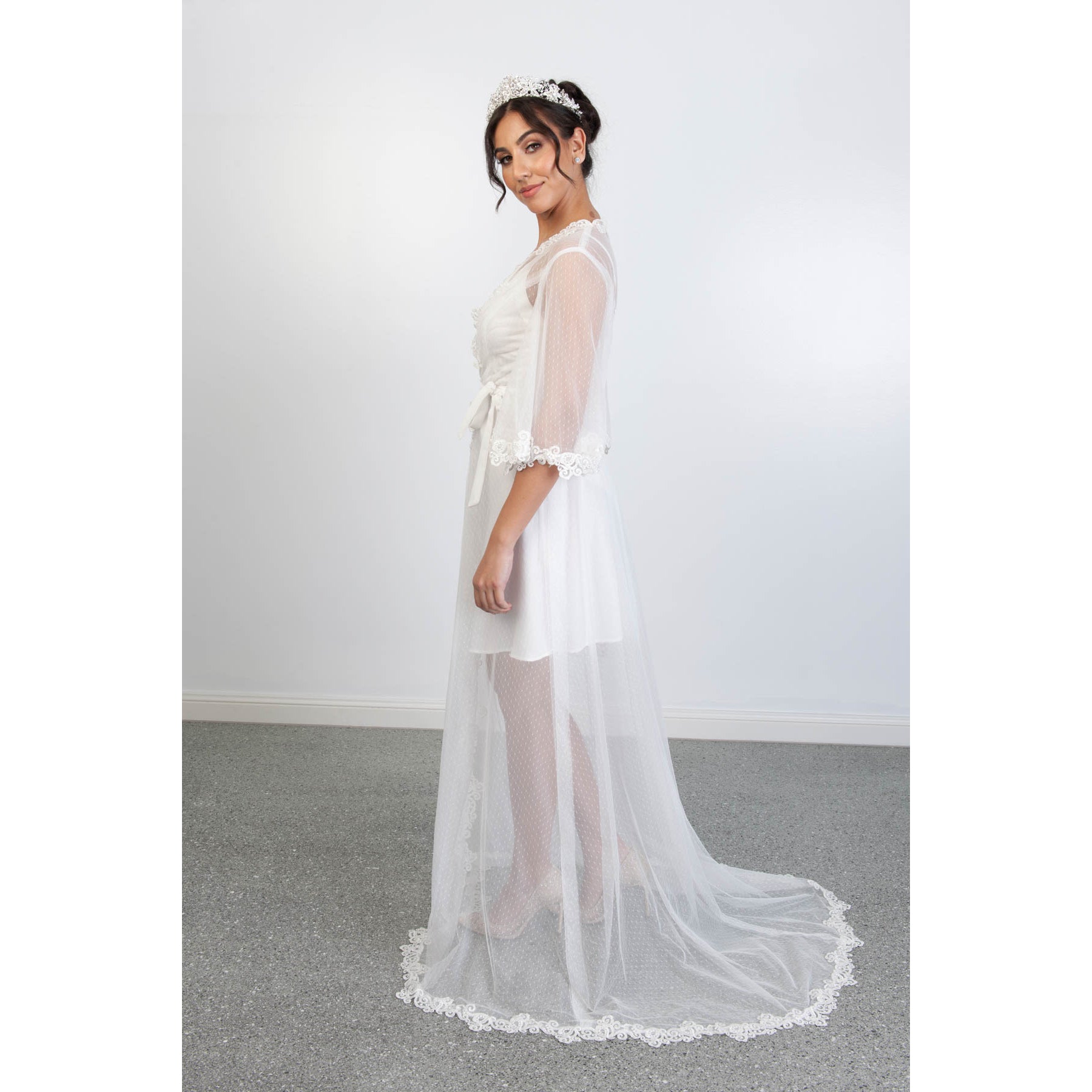 Stephanie Luxury Bridal Robe Bridal Lingerie - Robe