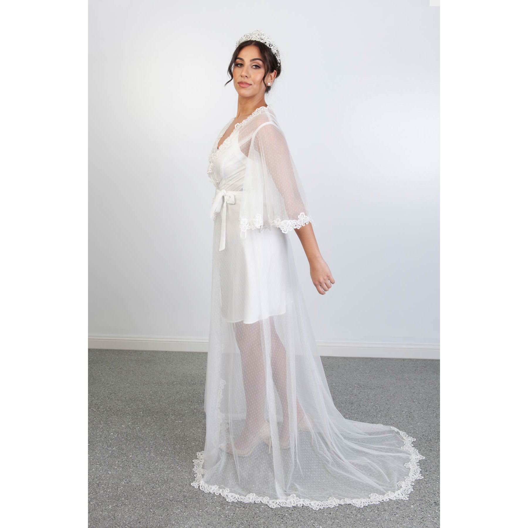 Stephanie Luxury Bridal Robe Bridal Lingerie - Robe