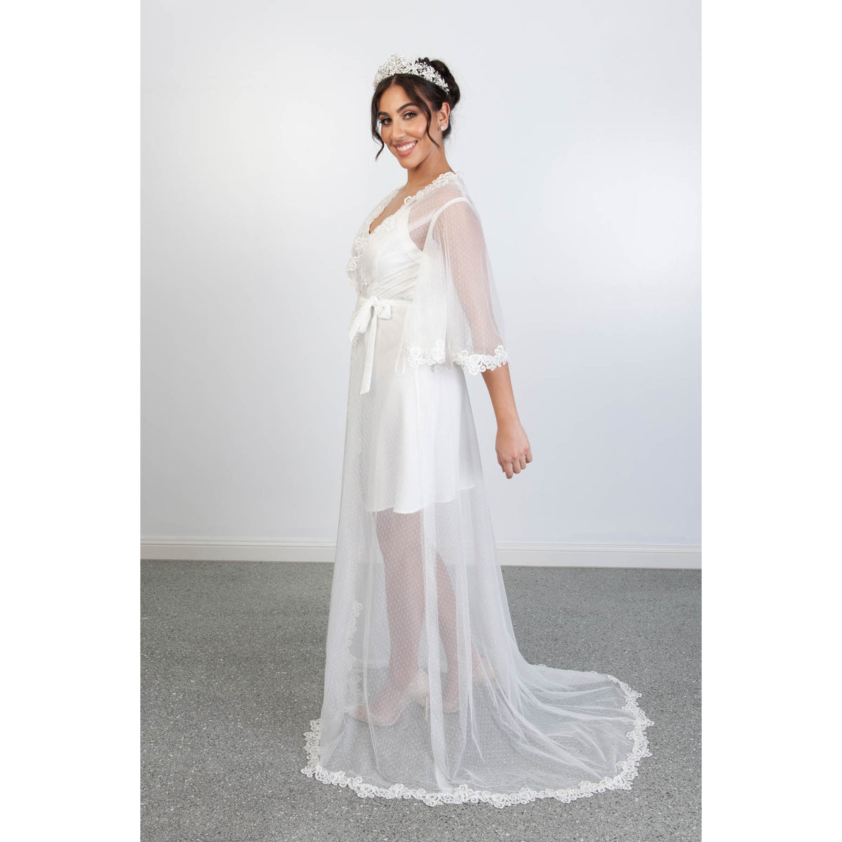 Stephanie Luxury Bridal Robe Bridal Lingerie - Robe