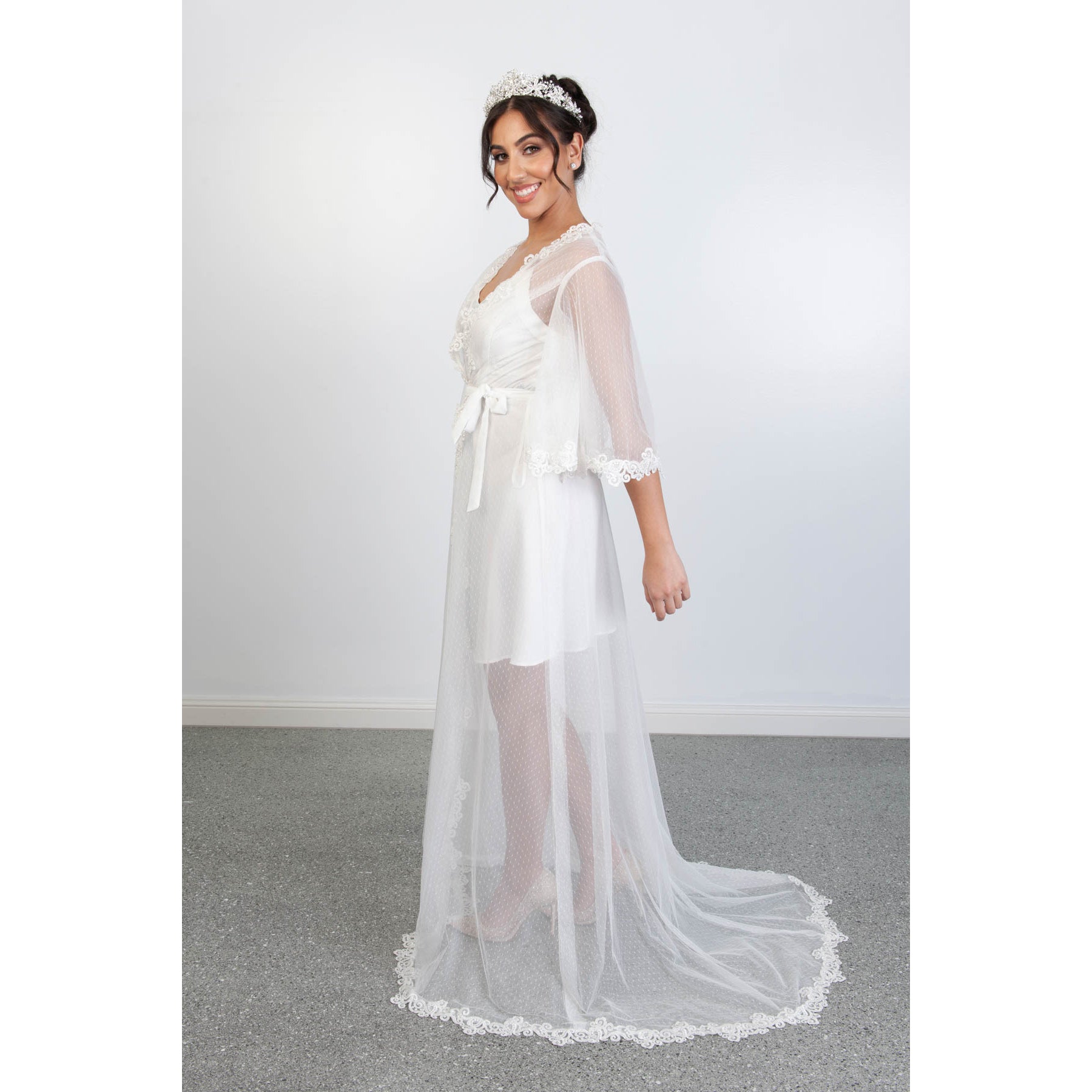 Stephanie Luxury Bridal Robe Bridal Lingerie - Robe