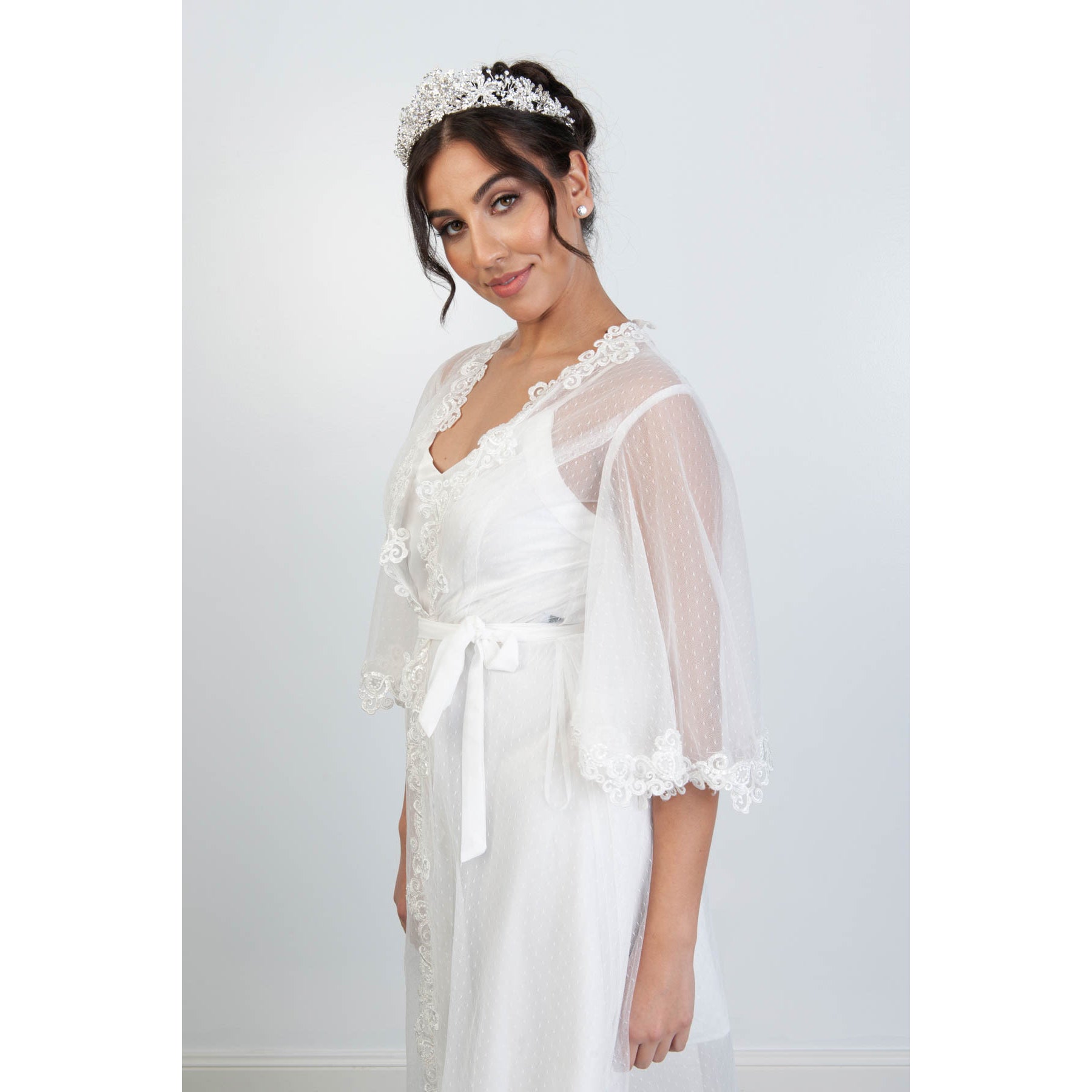 Stephanie Luxury Bridal Robe Bridal Lingerie - Robe