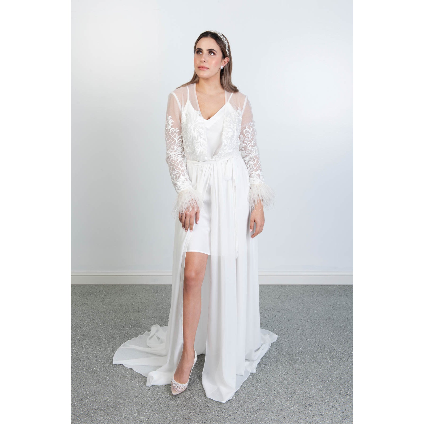 Stella Bridal Luxury Robe With Cuff Bridal Lingerie - Robe