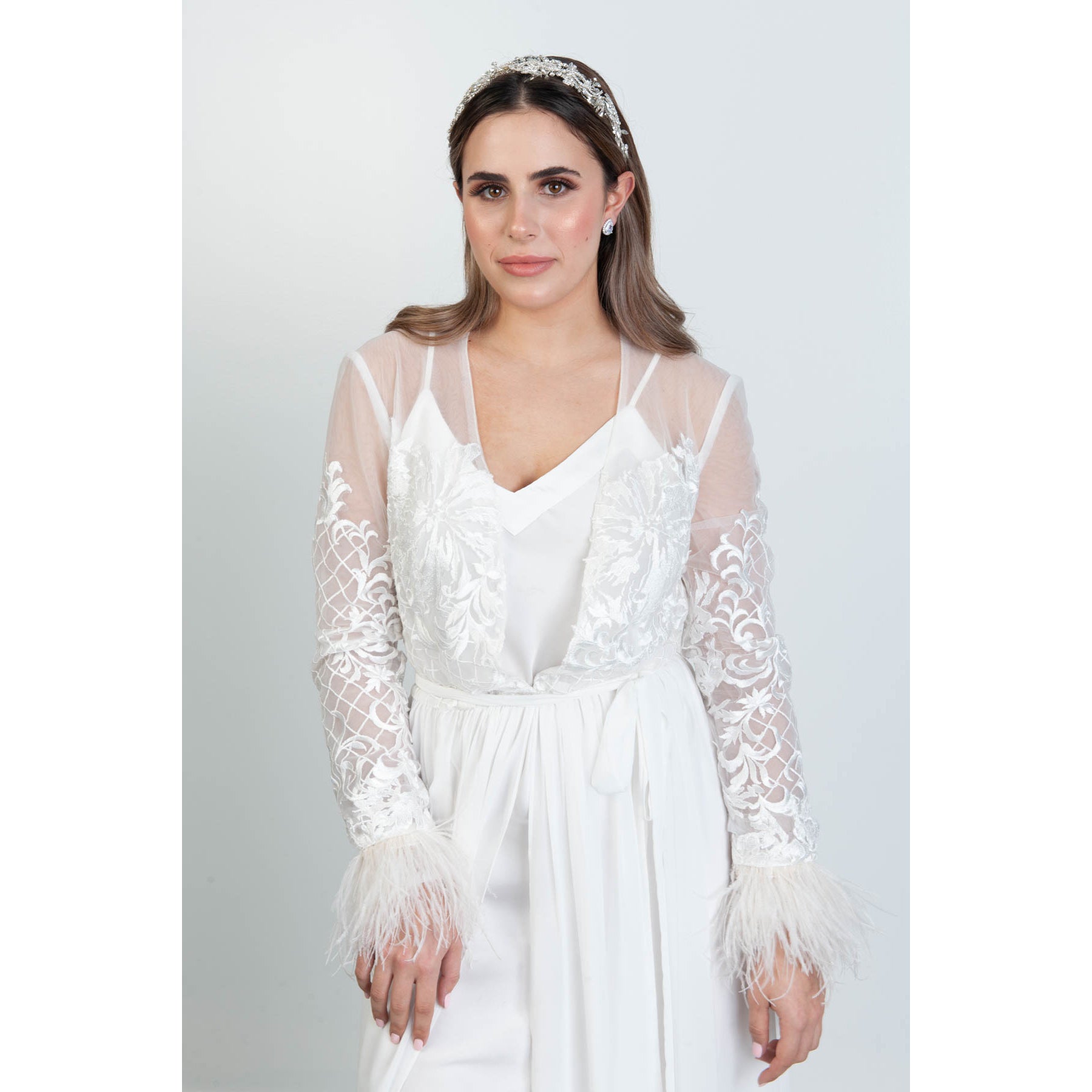 Stella Bridal Luxury Robe With Cuff Bridal Lingerie - Robe