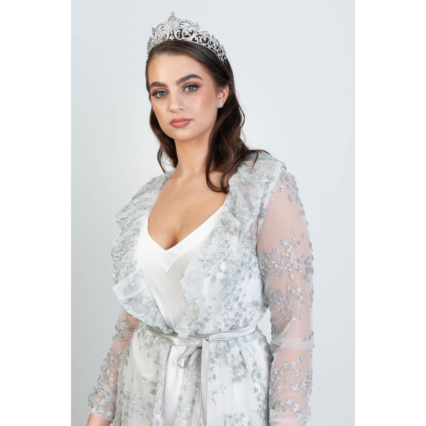 Arlo Bridal Luxury Robe (Silver) Bridal Lingerie - Robe