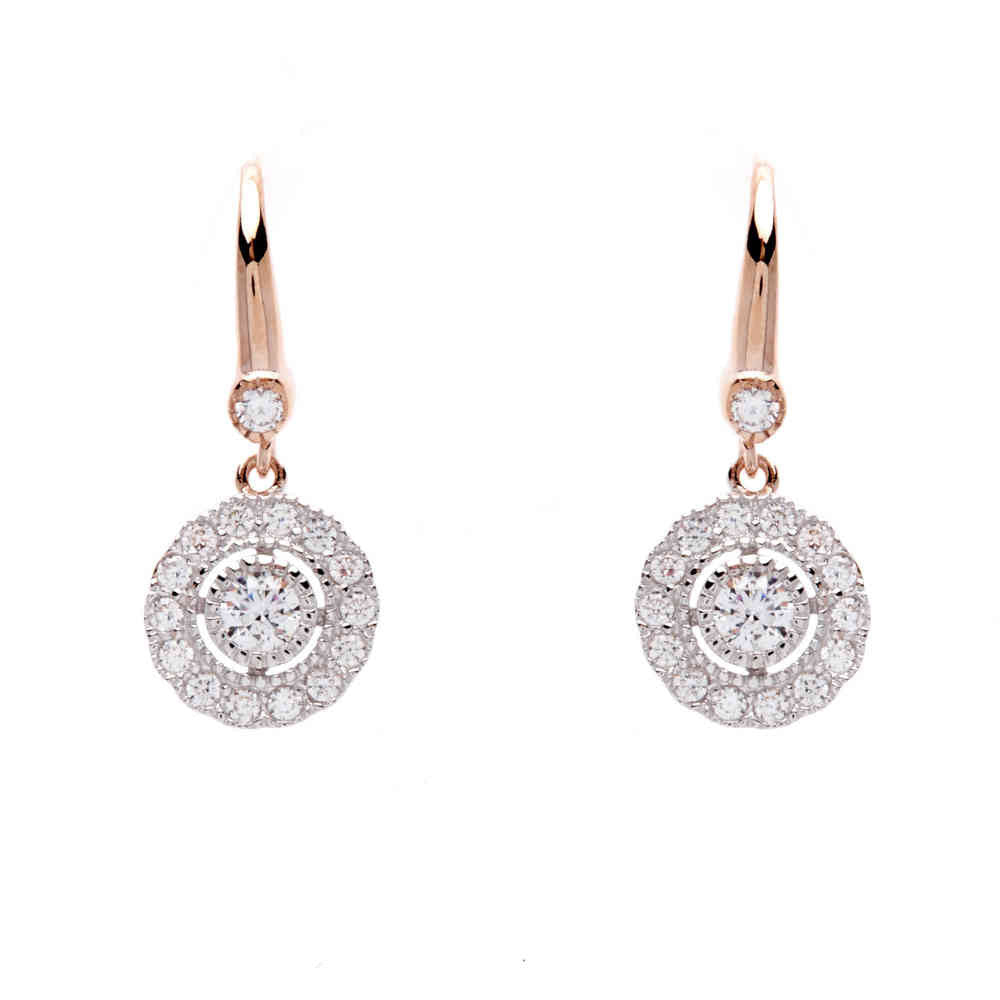 Orson Bridal Earrings - Dark Rose Gold Earrings - Classic Short Drop    