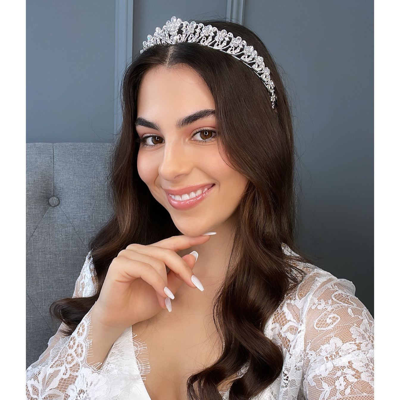 Binx Crystal Bridal Tiara Hair Accessories - Tiara & Crown