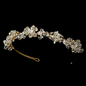 Elene Bridal Headband (Gold) Hair Accessories - Headbands,Tiara    