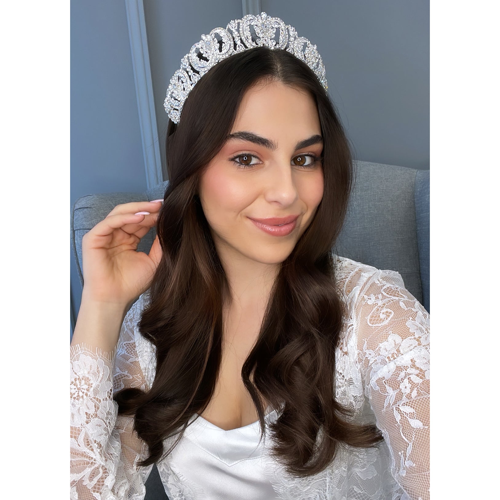 Mallie Crystal Bridal Tiara Hair Accessories - Tiara & Crown