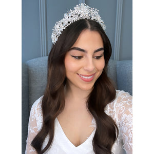 Zainab Bridal Crown Hair Accessories - Tiara & Crown    