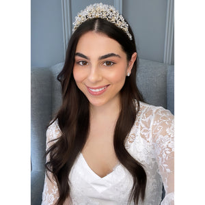 Rein Bridal Crown Hair Accessories - Tiara & Crown  Gold  