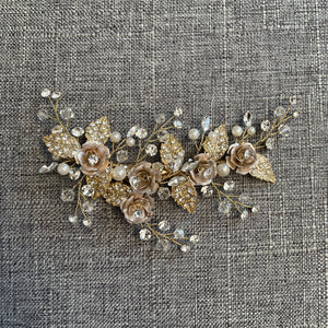 Fiorella Bridal Clip Hair Accessories - Hair Clip  Gold  
