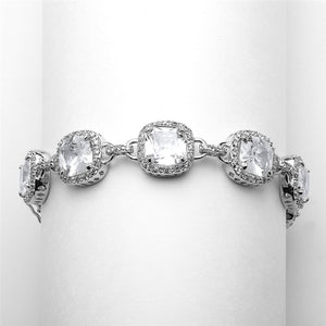 Regina Bridal  Bracelet -Silver Bracelet Wedding    