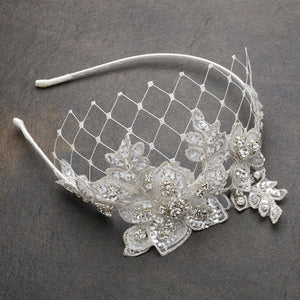 Gaetana Bridal Headband - Ivory Hair Accessories - Headbands,Tiara    