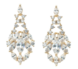 Gian Bridal Earrings Earrings - Long Drop  Gold  