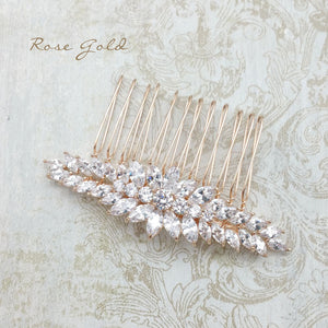 Houston Bridal Hair Comb - Rose Gold Hair Accessories - Hair Comb    