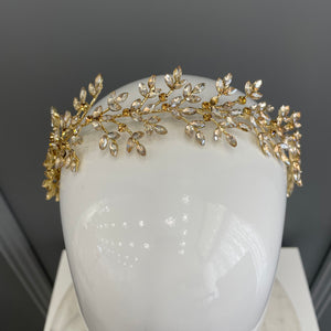 Cosette Bridal Headband Hair Accessories - Headbands,Tiara  Gold/GoldenShadow  