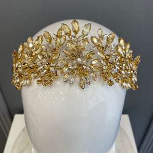 Karine Bridal Headpiece Hair Accessories - Headpieces  Gold  