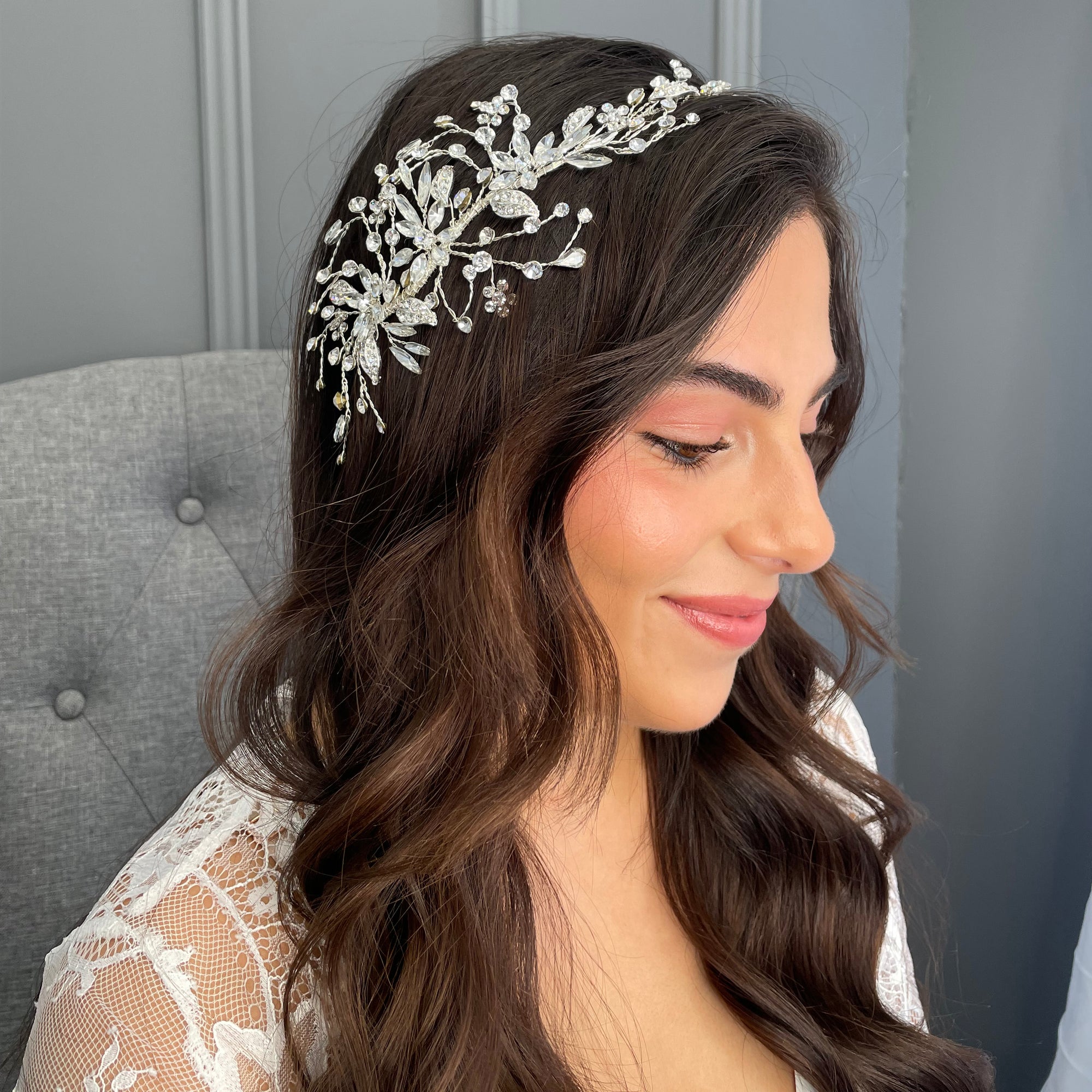 Orabelle Crystal Bridal Hair Vine Hair Accessories - Headpieces