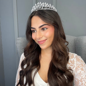 Peri Bridal Tiara - Silver Hair Accessories - Tiara & Crown    