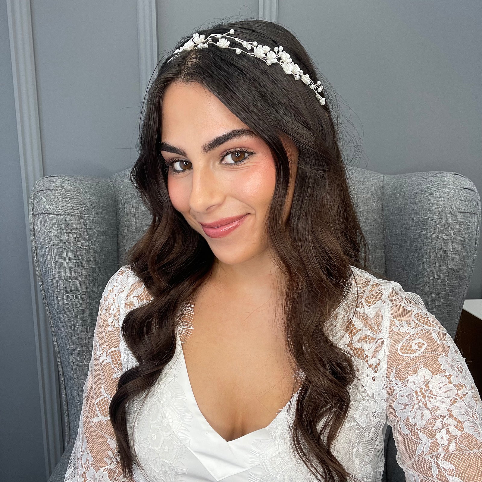 Amazon.com : SWEETV Crystal Bridal Headpieces for Brides Silver Wedding Hair  Accessories Bride Headband Pearl Hair Vine Rhinestone Hair Pieces for Women  : Beauty & Personal Care