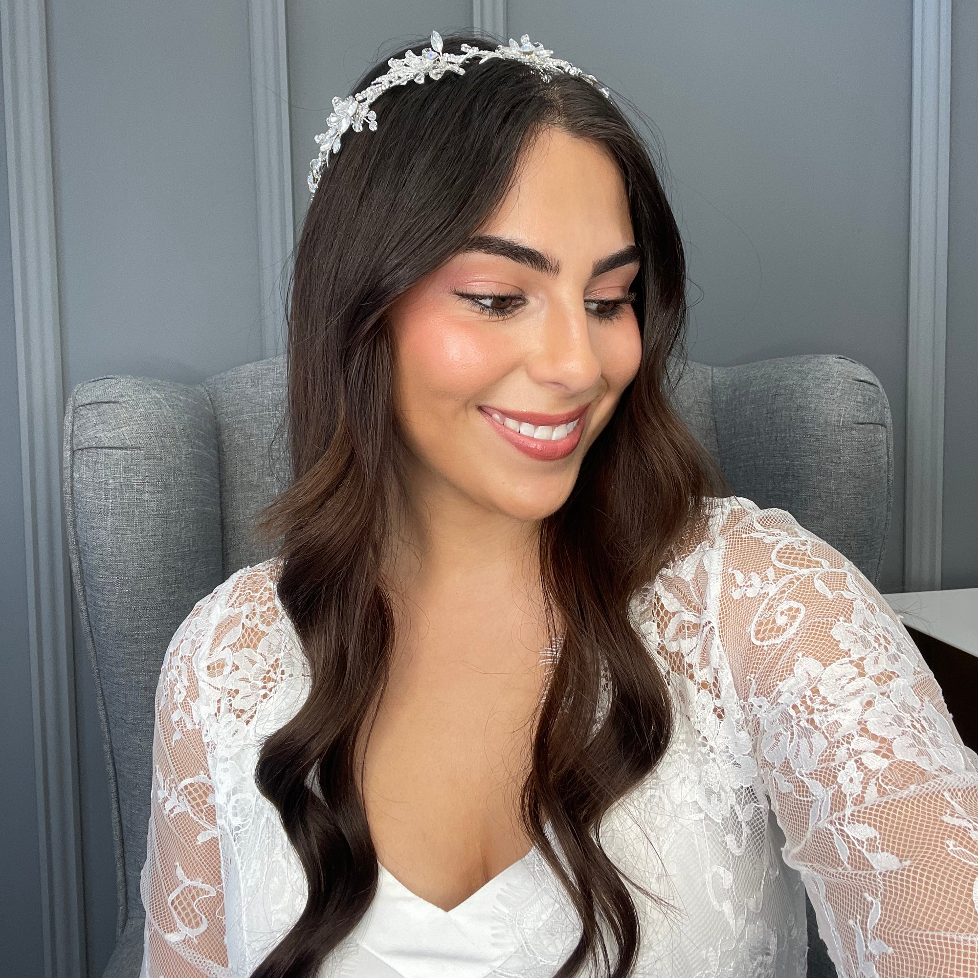 Callie Crystal Bridal Hair Vine Hair Accessories - Headpieces