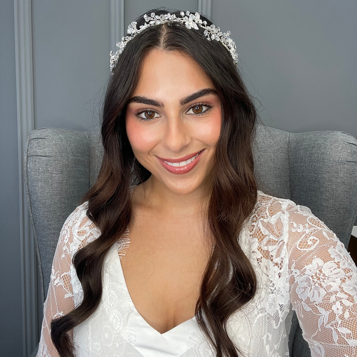 Allora Crystal Bridal Headband Hair Accessories - Bohemian Halo, Circlet