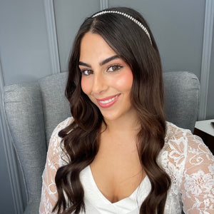 Hayley Bridal Headband (Silver) Hair Accessories - Headbands,Tiara    