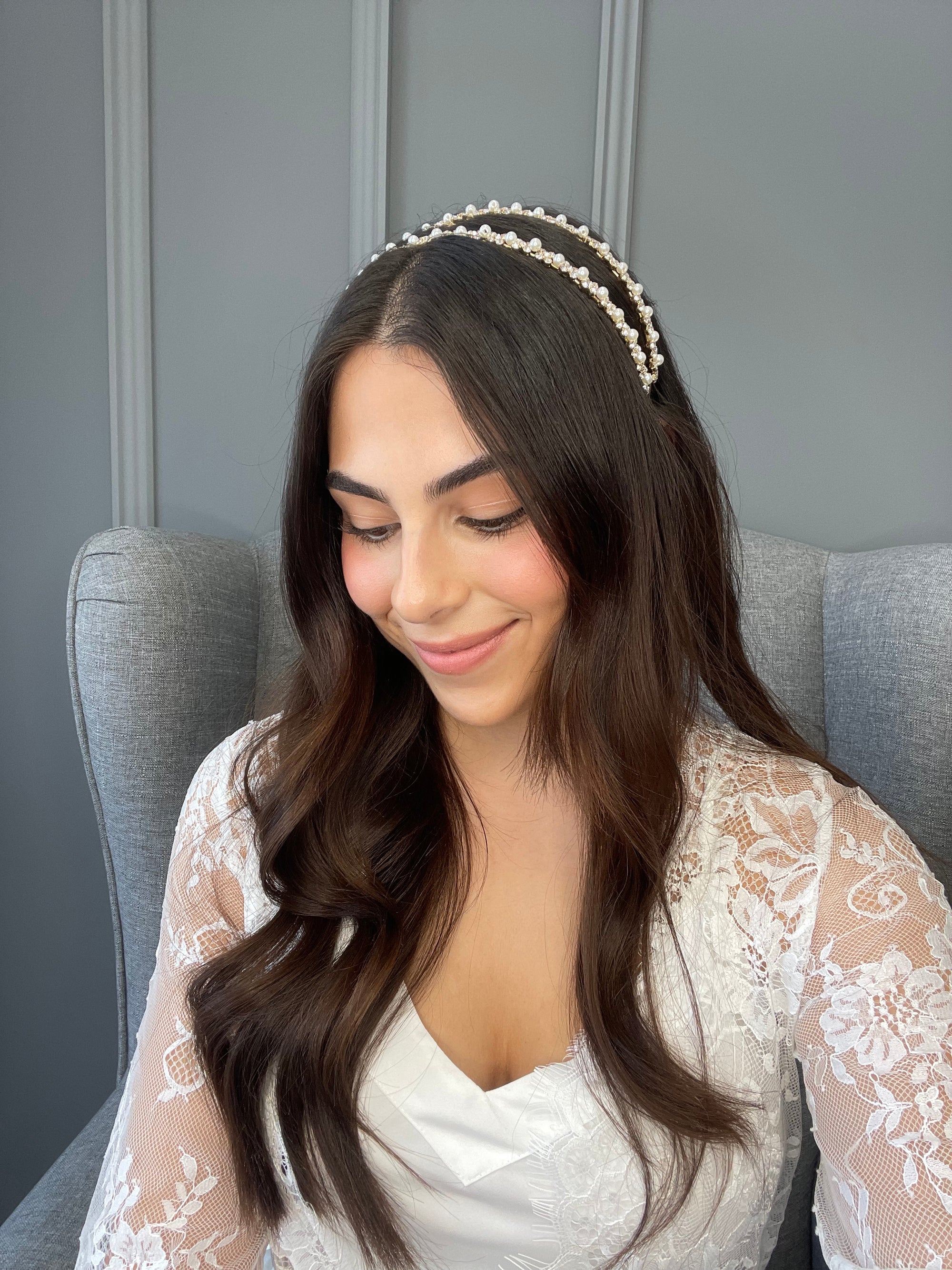 Kayla Bridal Double Headband Hair Accessories - Headbands,Tiara