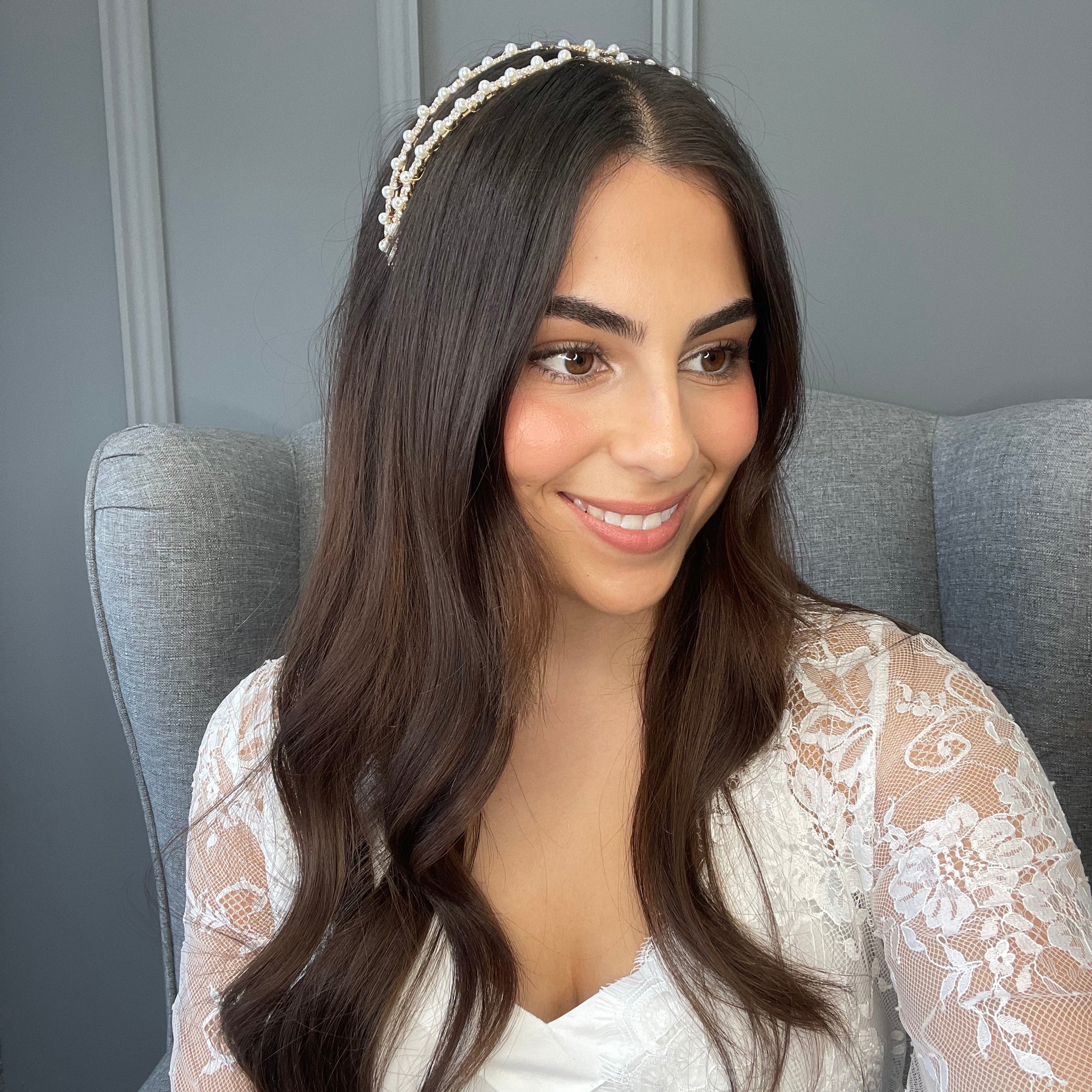 Kayla Bridal Double Headband Hair Accessories - Headbands,Tiara