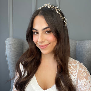 Adalyn Bridal Hair Vine Hair Accessories - Hair Vine  Gold  