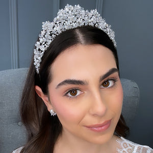 Isabella Bridal Crown Hair Accessories - Tiara & Crown    