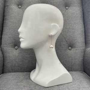 Jaida Pearl Bridal Drop Earrings Earrings - Long Drop  Gold  