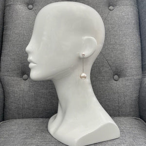Jaida Pearl Bridal Drop Earrings Earrings - Long Drop  Silver  