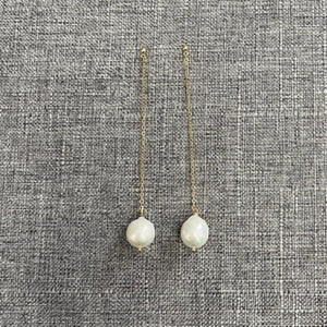 Maddison Pearl Bridal Drop Earrings LIMITED EDITION Earrings - Long Drop  Gold  