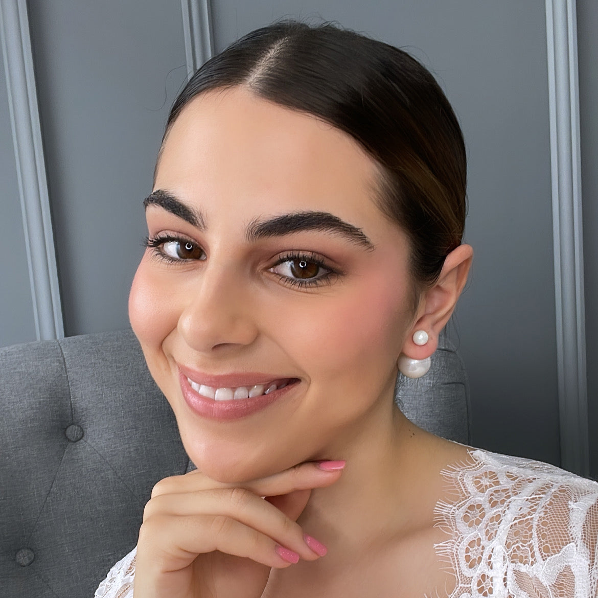 Jessa Pearl Stud Bridal Earrings Earrings - Classic Stud